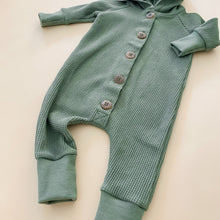 Load image into Gallery viewer, Olive Button Romper
